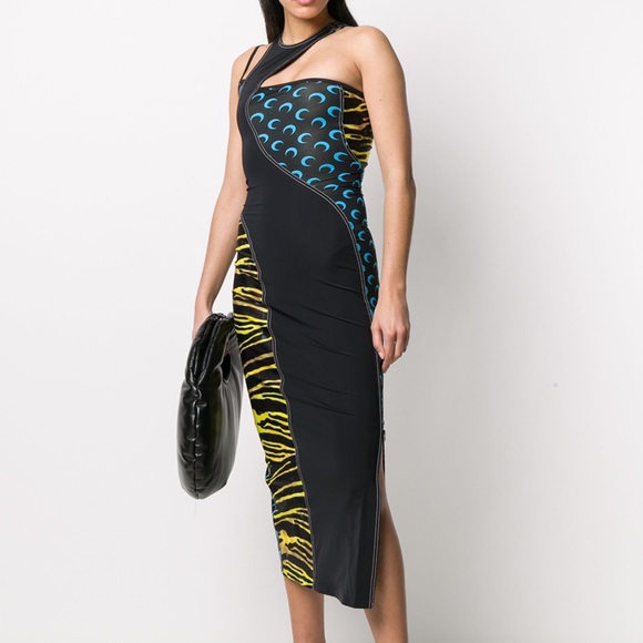 Marine Serre long fitted stretch jersey dress - SOLD OUT & LIMITED EDITION - Picture 4 of 10